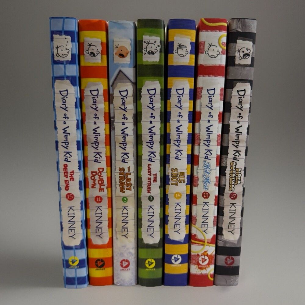 Brand NEW Lot of 7 Diary Of A Wimpy Kid Books- By Jeff Kinney- Hardcover